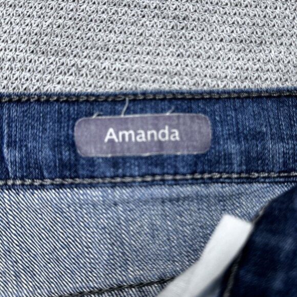 Gloria Vanderbilt Womens Blue Denim Straight Amanda Jeans High Rise 14 Short - Picture 6 of 13